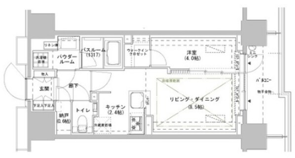 パークスフィア牛込神楽坂の物件間取画像